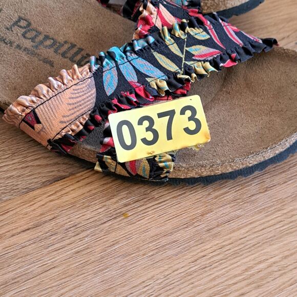 Birkenstock Papillio Sandals 37 US Size 6 Narrow Floral Frill Lola Wedge Strappy - Picture 11 of 11